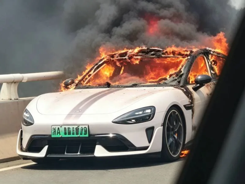 Очередное возгорание электрокара: в Xiaomi дали первый комментарий