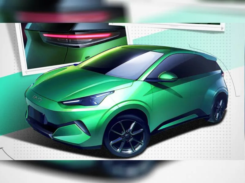 Новый BYD Seagull показали на дизайнерских набросках